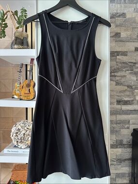 Tart Black Sleeveless Fit-and-Flare Mini Dress